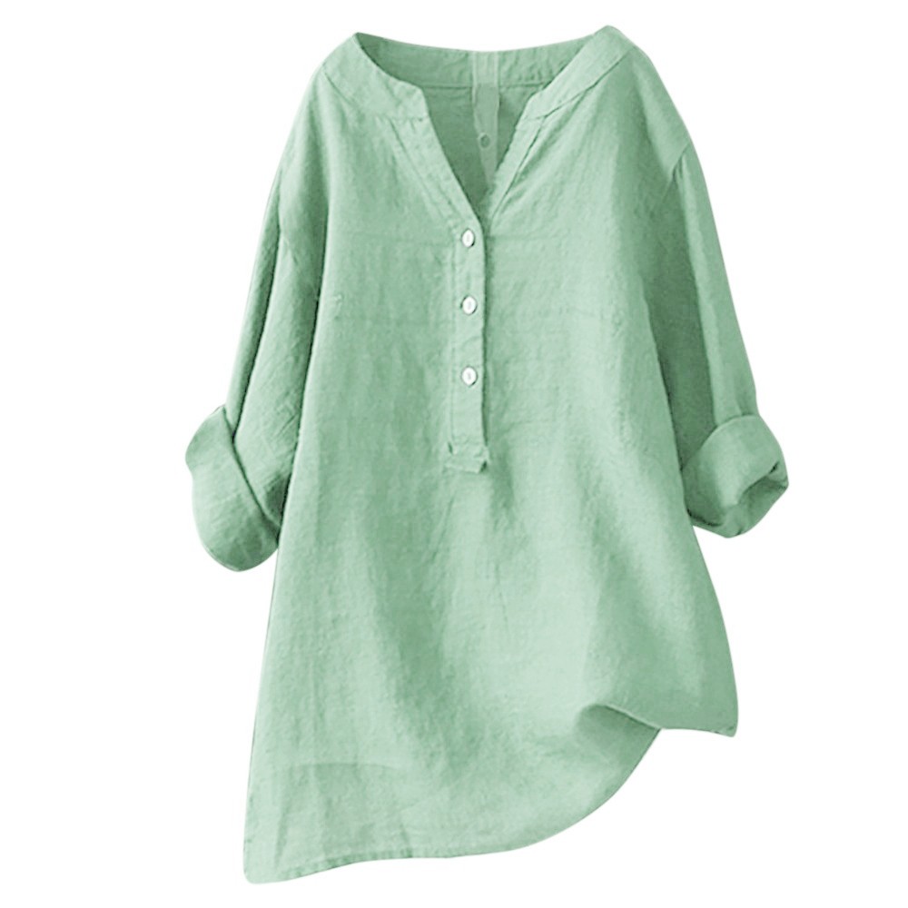 thumbnail image 2 of Vestido camisero largo para mujer tallas grandes - Color liso, corte holgado, manga larga, diseño con botones en la espalda, prenda informal para todas las estaciones, tallas S-XXXXXL, 2 of 5